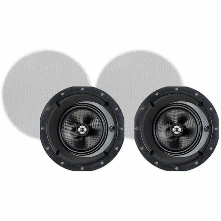Monoprice Alpha In-Ceiling Speakers 6.5in Carbon Fiber 2-Way with 15 Degree Angled Dri 34197