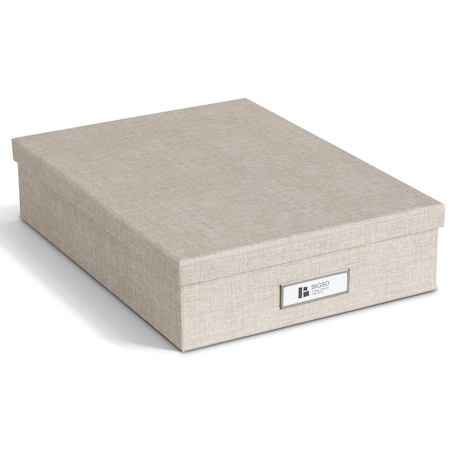 Bigso Oskar Fiberboard Label Frame Document Letter Box, Melange Beige, 5PK 945189041