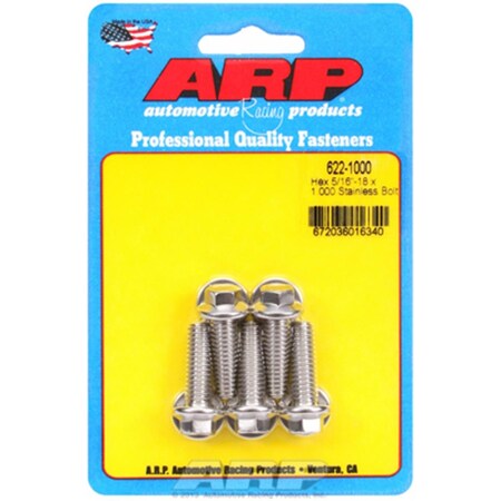 Whole-In-One 0.31 x 18 in. 1.000 in. Hex Bolt Kit - Stainless Steel WH3644582
