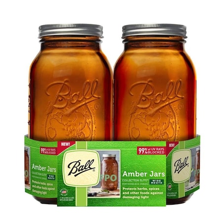 Ball JAR CANNING AMBR 1/2GAL, 2PK 1440069047