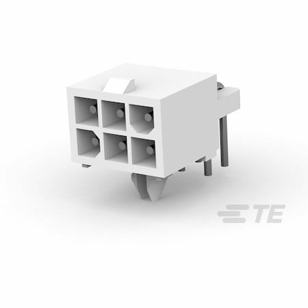 Te Connectivity AGASTAT P&S Connectors HEADER 6 POS R/A TIN DUAL ROW 1-770969-0