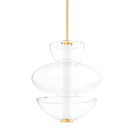 Hudson Valley Lighting Palermo 1 Light Pendant 19 In. Aged Brass 5319-AGB
