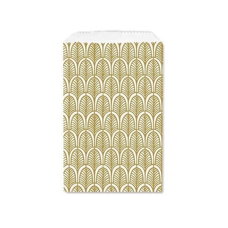 Nashville Wraps Nouveau Gold Paper Merchandise Bags, 6.25x9.25, 100PK MB1NGM