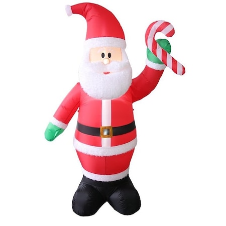 J Hofert Co Inflatable Santa Claus, 8 ft 5601