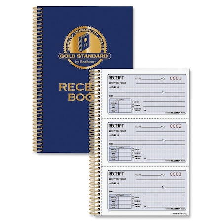 Rediform Money Receipt Book, 2-Part, Carbonless, 5-1/2" x 8-1/2", 225 Sets/Book 8L829