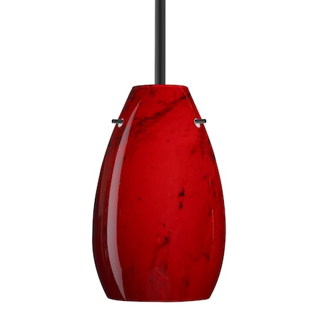 Besa Lighting Besa Pera 9 Stem Pendant, Magma, Black Finish, 1x 100W MAX E26 Base 1TT-4126MA-BK