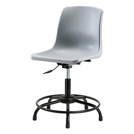 Blue Ridge Ergonomics Gray Polypropylene Shell Chair SDHCH-RT-RG-GRY