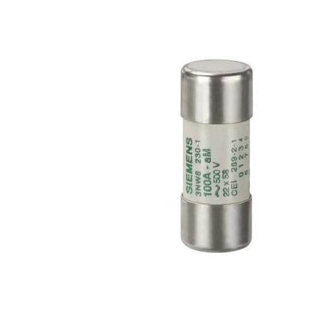 Siemens CYLINDRICAL FUSE A.M. 22X58MM 500V 80A 3NW82241