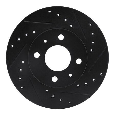 Dynamic Friction Co DFC Brake Rotor - Drilled and Slotted - Black 633-67037R