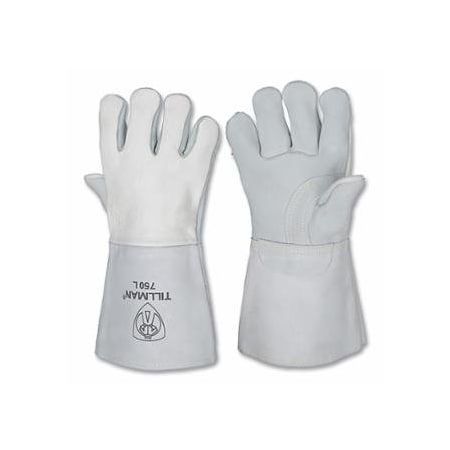 Tillman Stick Welding Gloves, 750, Split Elkskin Palm/Top Gr Elkskin BOH/Split Cowhide Cuff, 2XL,  724-7502X