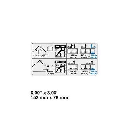 Skyjack REPLACEMENT LBL, VL, PLAT CAP 700 450/250 172800