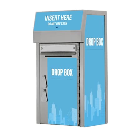 American Security Cabinets Extra-Small Payment Drop Box 400 On Wall PMT-400-SS-OW-DL-KB