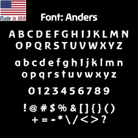 Aacc Self-Adhesive Vinyl Number: 4, Size: 26 cm. Color: White Font: Anders, 4PK AACC-Anders-N4-White-M26x4
