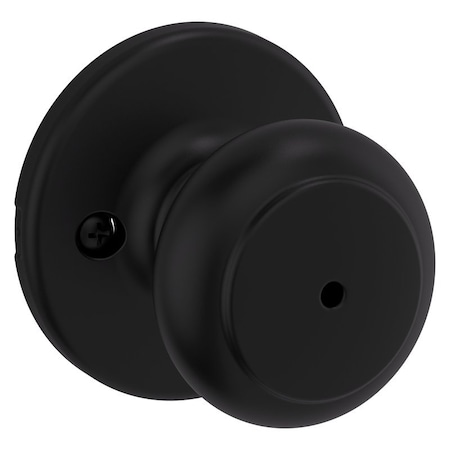 Kwikset 300CV 514 6AL RCS V1 Privacy Door Lock, Cove, Traditional Design, Knob Handle, Matte Black 300CV5146ALRCSV1