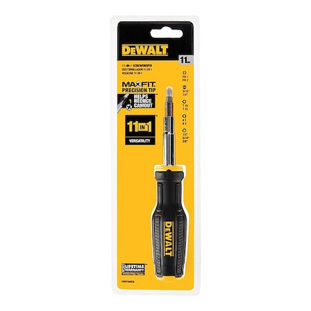 Dewalt Screwdriver, Multi-Bit, 11-In-1 DWHT68000