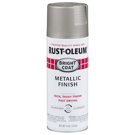 Stops Rust 11 Oz Rust-Oleum Brands Aluminum Bright Coat Spray, Metallic Finish 7715830