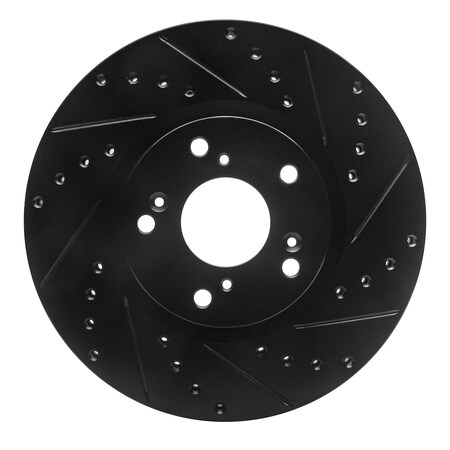 Dynamic Friction Co DFC Brake Rotor - Drilled and Slotted - Black 633-59045R