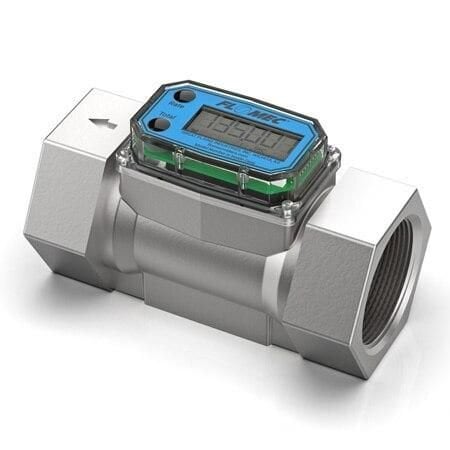 Omega Turbine Flow Meter, Rate & Total, Liquid, 20 GPM to 200 GPM, 2 ", NPT Female, 1 %, 316 SS, Ceramic, G2S20NQ9GMB