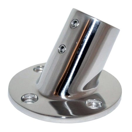 Whitecap 0.875 in. 60 Deg Round Base Stainless Steel Rail Fitting WHC6040C