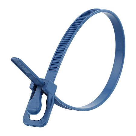 Retyz Reusable Cable Ties, 14 in L, 87 mm Max Bundle Dia., Blue, Nylon 6/6, 50 lb Strength, 20 PK EVT-M14BL-HA