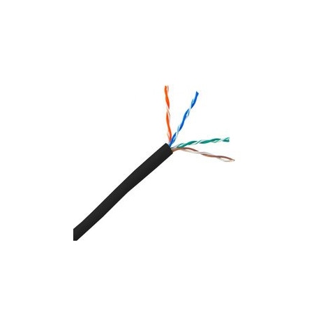 Cable Wholesale Cat5e Black Copper Ethernet Cable, Stranded, UTP (Unshielded Twisted Pair), POE Compliant, 10X6-022SH