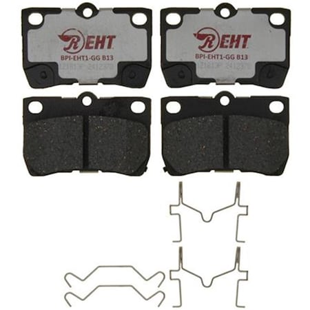 R/M Brakes RM Brakes EHT1113H Ceramic Brake Pad Set With Hardware R53-EHT1113H