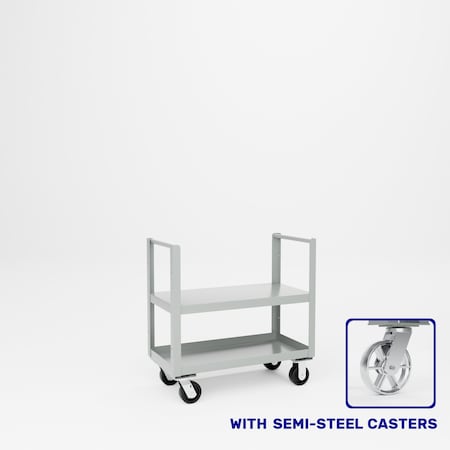 Pucel Double End Push Handle Truck, 18 in. W x 36 in. L x 36 in H, Gray 18-TRE-36S