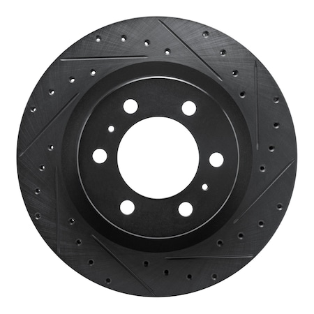 Dynamic Friction Co DFC Brake Rotor - Drilled and Slotted - Black 633-76162R