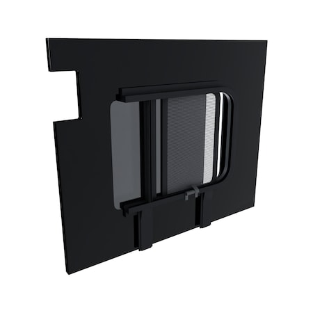 Brixwell 826mm x 665mm Ram ProMaster Van Glass Window, Passenger Barn Door Sliding with Internal Screen DTRAM021-INT