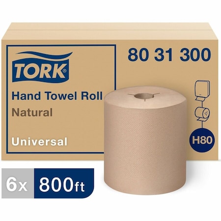 Tork Hardwound Paper Towels, 1 Ply, 960 Sheets, 800 ft, Natural 8031300