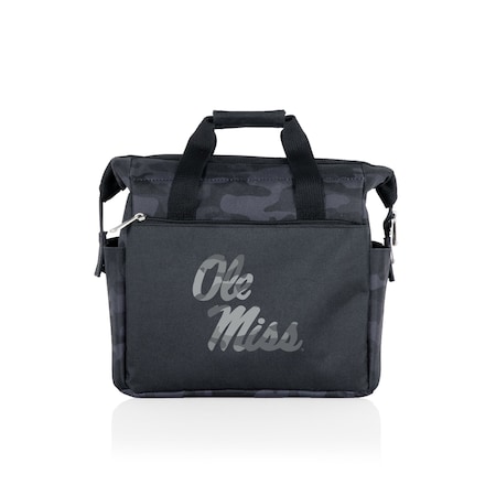 Picnic Time Family Of Brands NCAA Ole Miss Rebels On The Go Lunch Bag Cooler - Soft Cooler Lunch Box, Black Camo 510-00-182-374-0