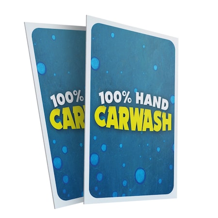 Signmission Hand Car Wash, Plastic Signs Only 24 Inch x 36 Inch, Corrugated Plastic, 2PK CSB-2436-2PACK-30387