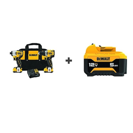 Dewalt DEWALT 12V Combo Kit BONUS BATTERY DCK221F2/DCB126