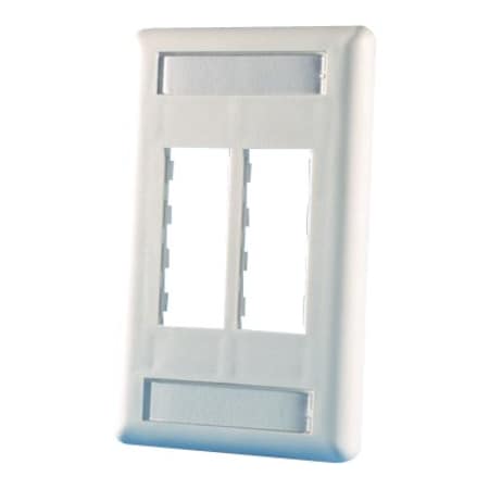 Ortronics 4-PORT FLUSH MOUNT UNLOADED, SINGLEGANG TRACJACK, CLOUD WHITE 40300546-88