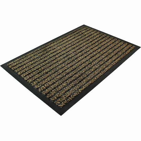 Floortex Door Mat, Polypropylene Scrape and Soak fibres, 0.25 in Thick, Brown, 32 in W x 48 in L FR43248ULTBR