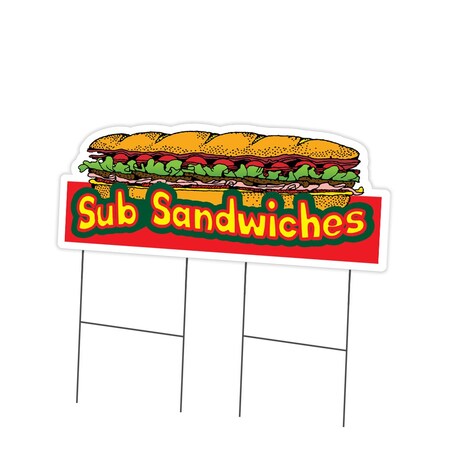 Signmission Sub Sandwiches Yard Sign & Stake outdoor plastic coroplast window, C-DC-2436-DS-Sub Sandwiches C-DC-2436-DS-Sub Sandwiches