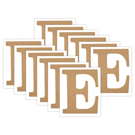 Plaid MDF Letter, E, 5 Inch, 12PK 63558