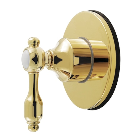 Kingston Brass Single-Handle Six-Way Diverter Valve with Round Trim Kit, Polished Brass KS4032TAL