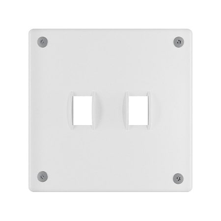 Legrand Wall Plate, 5.54" W, Steel, White WSP02S2PS