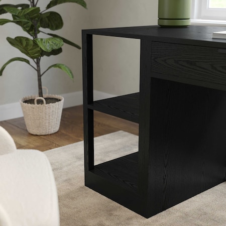 Martha Stewart Kayden Home Office Modular 2 Tier Bookshelf in Black NAN-FY-23042-SF-BK-MS