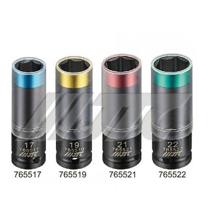 Jtc Auto Tools Impact Socket, Prestressing Rim Protective Wheel Socket, 21 mm 765521