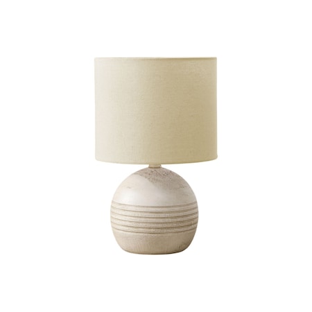 Monarch Specialties Lighting, 15"h, Table Lamp, Ivory Resin, Beige Shade I 9791