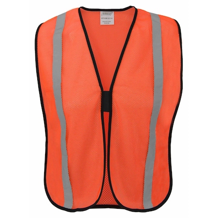 Ironwear Standard Polyester Safety Vest w/ 1 in Reflective Tape Orange 1217-O