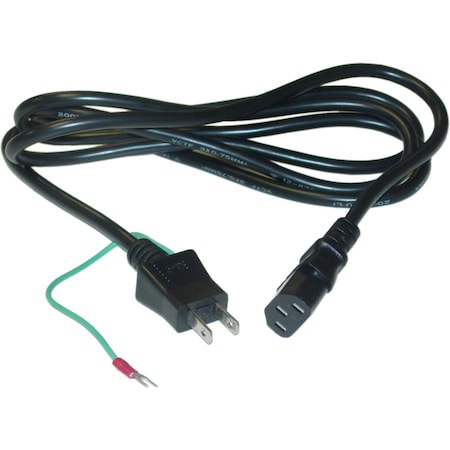 Cable Wholesale Japanese Computer/Monitor Power Cord, JIS C 8303 with Ground Wire to C13, PSE Approved, 6 foot 10W1-18206