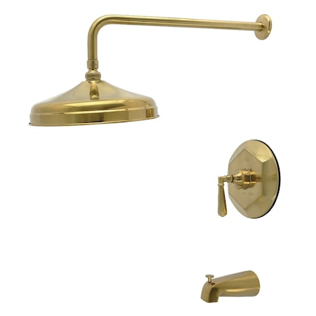 Kingston Brass Single-Handle Tub and Shower Faucet, Trim Only, Brushed Brass KBX4637HLT