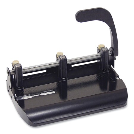 Officemate Heavy-Duty Two-Three-Hole Punch with Lever Handle, 32-Sheet, 9/32" Holes, Black 90078