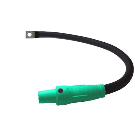 Power Assemblies Type W Pigtail 400A 4/0 AWG Series 16 Female Camlock to Lug 3 ft, Green 40TW16003FLG