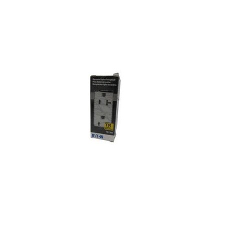Eaton Duplex Straight Blade Receptacle, 5-20R, 20 A, 125V AC, 2 Pole, 3 Wire, Flush Mount TR1307SG-SP-L