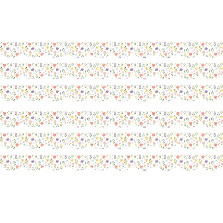 Teacher Created Resources Cottagecore Die-Cut Border Trim, 35 Feet Per Pack, 6PK TCR6108