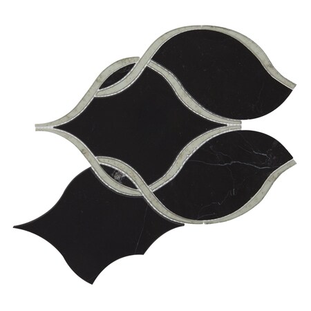 Daltile Lavaliere Natural Stone Intertwining Arabesque Mosaic, 7.90 Sqft per Carton, 10PK LV12IWNARBMS1L